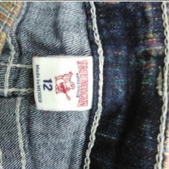 ⬇⬇ True Religion Acid Wash Fray Shorts Girl 12 - Picture 3 of 4